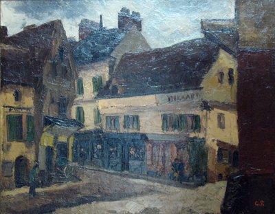 Ein Platz in La Roche-Guyon von Camille Jacob Pissarro